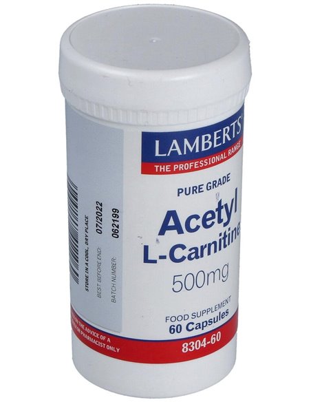 L-Acetil Carnitina HCl 500 mg 60 Caps. de Lamberts