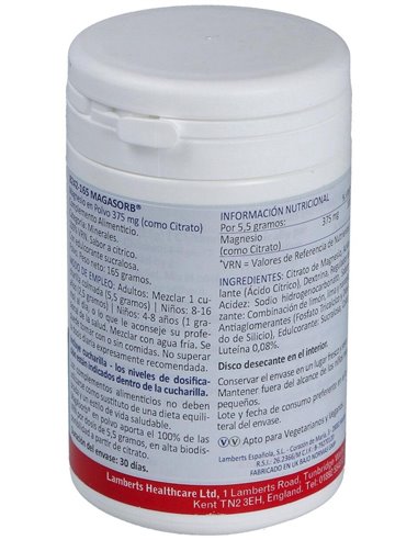 MagAbsorb® Mag 375 mg (en polvo) de Lamberts