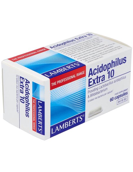 Acidophilus Extra 10 (10000 millones por cápsula) 60 Caps. de Lamberts