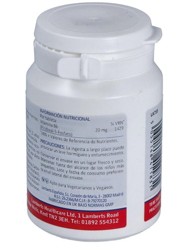 P5P 20 mg (Piridoxal-5-Fosfato) de Lamberts