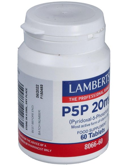 P5P 20 mg (Piridoxal-5-Fosfato) de Lamberts