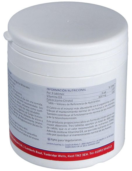 CalAbsorb® (Calcio 800 mg como citrato) 180 Tabs. de Lamberts