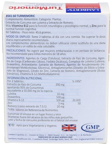 TurMemoric 60 Tabs. de Lamberts