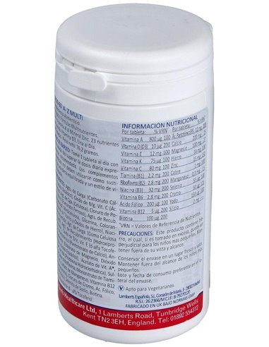 A to Z Multi (Vitaminas y Minerales) Una al Día 60 Tabs. de Lamberts