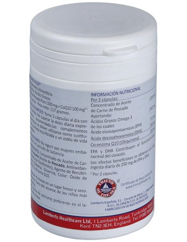 Pulse® (Aceite Pescado 1300 mg  + CoQ10 100 mg) 90 Caps. de Lamberts