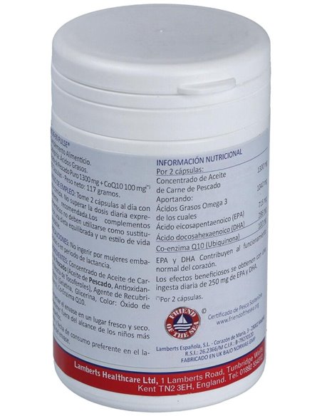 Pulse® (Aceite Pescado 1300 mg  + CoQ10 100 mg) de Lamberts