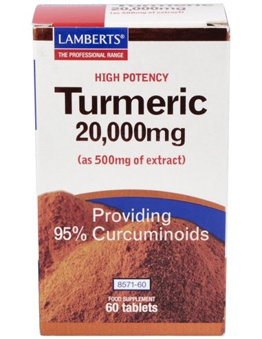 Cúrcuma (Turmeric) 20.000 mg 60  Tabs. de Lamberts