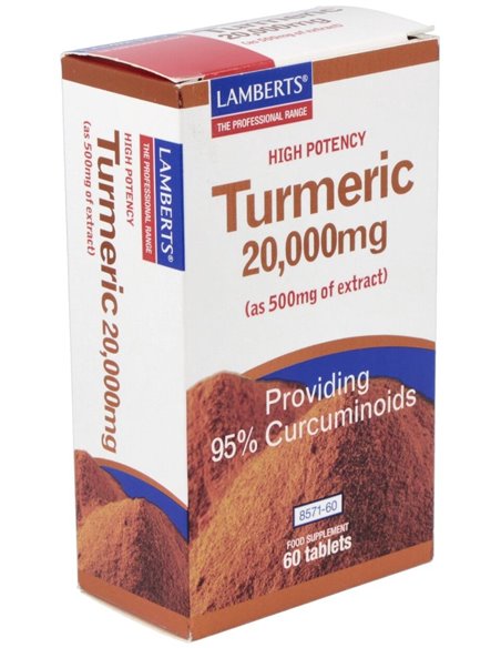 Cúrcuma (Turmeric) 20.000 mg 60  Tabs. de Lamberts