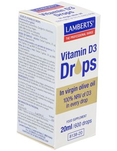 Vitamina D3 líquida 20 ml / 600 gotas de Lamberts 2
