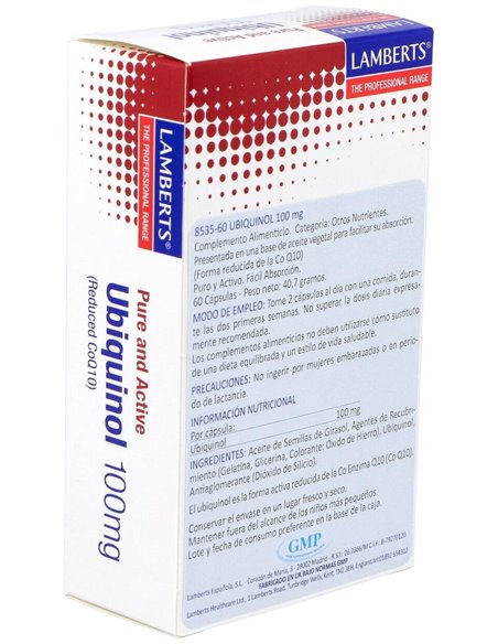 Ubiquinol 100 mg 60 Caps. de Lamberts
