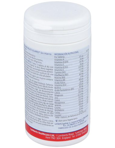 Multi-Guard® Iron Free (Sin hierro ni Yodo) 60 Tabs. de Lamberts