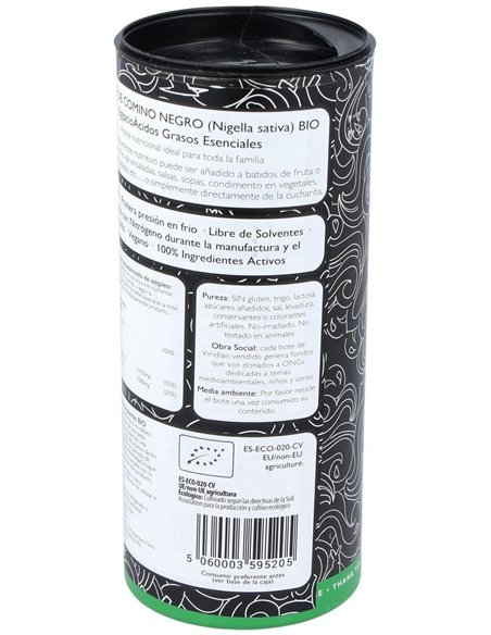 Aceite De Comino Negro 200 Ml Bio de Viridian