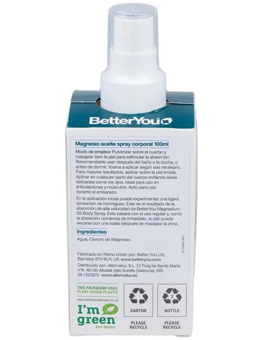 Magnesio Aceite Spray Corporal 100Ml. de Better You