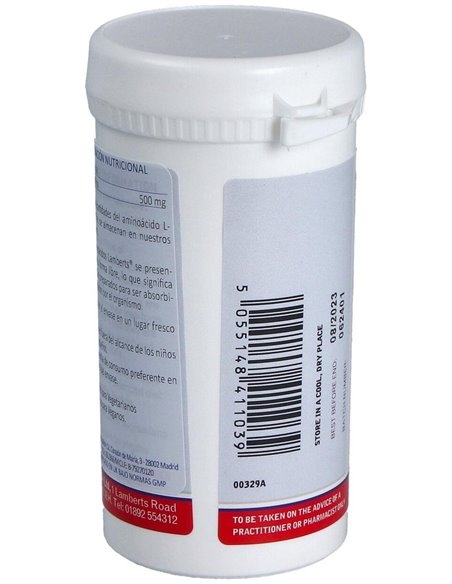 L-Glutamina 500 mg 90 Caps. de Lamberts