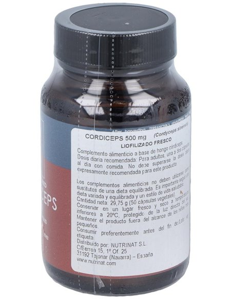 Córdiceps 500 Mg (Cordyceps Sinensis)  50 Vcáps de Terranova
