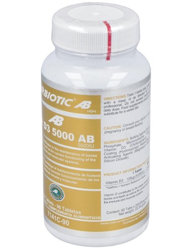 Vitamina D3 5000Ui 90Comp. de Airbiotic