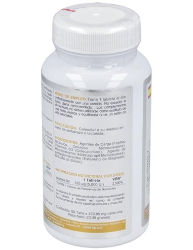 Vitamina D3 5000Ui 90Comp. de Airbiotic