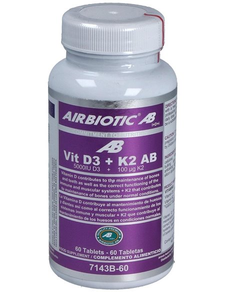Vit D3 + K2 60Comp. de Airbiotic