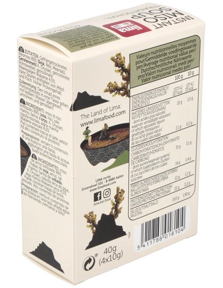 Sopa Miso Tradicional Instantanea 4Sbrs. Bio Vegan de Lima