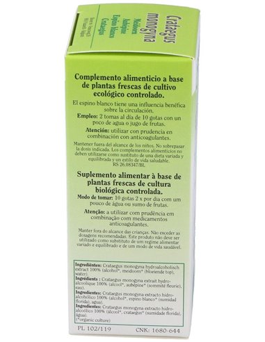 Ext. Crataegus Monogyna (Espino Blanco) 50Ml. de Biover