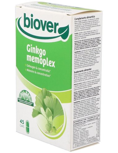 Ginkgo (memoria y concentración) memoplex 45 capsulas Biover