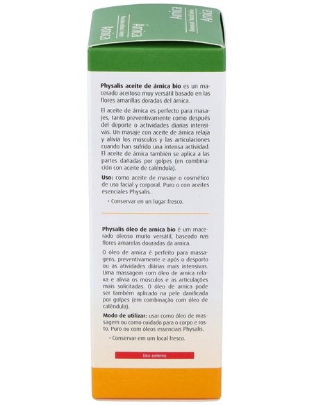 Arnica Aceite Vegetal 100Ml. Bio de Physalis