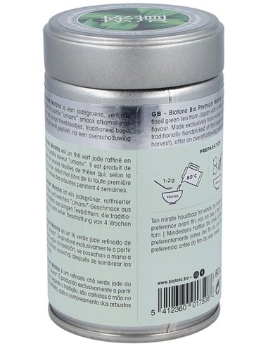 Premium Matcha 80Gr. Eco Vegan de Biotona