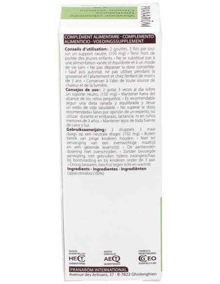 Hierbaluisa Aceite Esencial 5Ml. de Pranarom Aceites