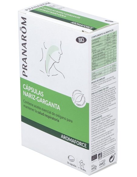 Aromaforce Nariz-Garganta 30Cap. Bio de Pranarom P.Acabado