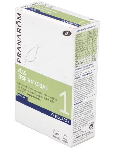 Oleocaps+ Plus 1 Vias Respiratorias 30Cap. Bio de Pranarom P.Acabado