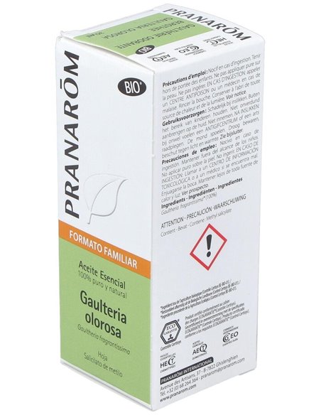 Gaulteria Olorosa Hoja Aceite Esencial Bio 30Ml. de Pranarom Aceites