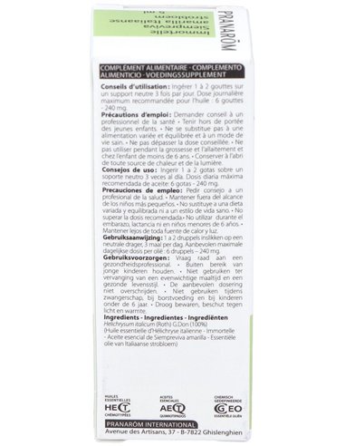 Siempreviva Amarilla Sumidad Florida 5Ml. de Pranarom Aceites