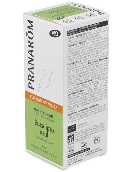 Eucalipto Azul Hoja Aceite Esencial Bio 30Ml. de Pranarom Aceites