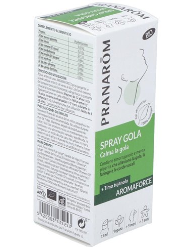 Aromaforce Garganta Spray 15Ml. Bio de Pranarom P.Acabado