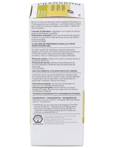 Calendula Aceite Vegetal Bio 50Ml. de Pranarom Aceites