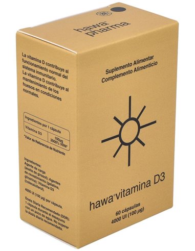 Hawa Vitamina D3 4000Ui 60Cap. de Hawa Pharma