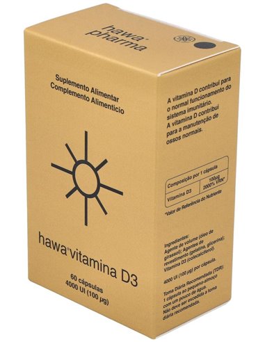 Hawa Vitamina D3 4000Ui 60Cap. de Hawa Pharma