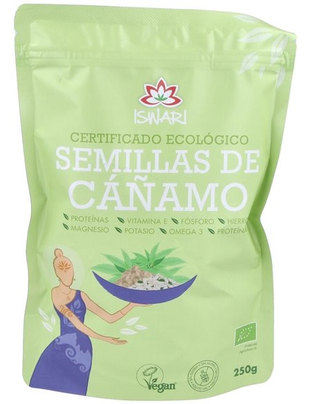 Semillas Cáñamo Sin Cascara Bio 250G Es 250G de Iswari