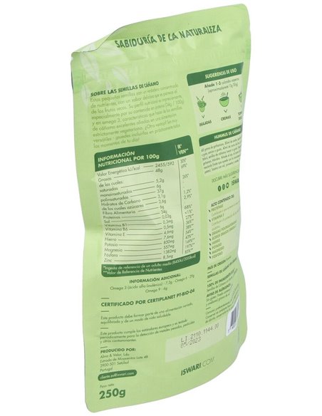 Semillas De Cañamo Sin Cascara 250Gr. Bio de Iswari