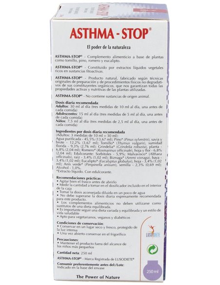 Asthma-Stop                                                     250 ml de Lusodiete