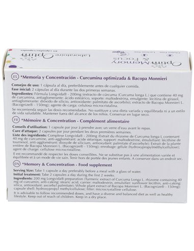 Optim Memory - Focus 45Cap. de Optim Laboratoire