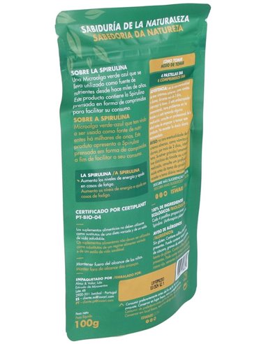 Spirulina Bio 200 Tabletas 100 Gr Es de Iswari