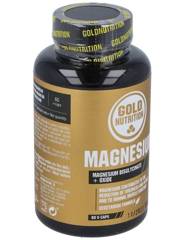 Magnesio 600Mg. 60 capsulas de Gold Nutrition