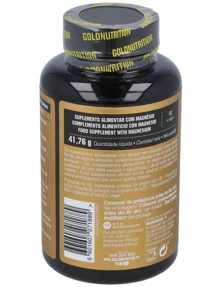 Magnesio 600Mg. 60Cap. de Gold Nutrition