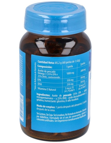 Aceite De Pescado Omega 3 1000Mg. 35/25 60Perlas de Dietmed