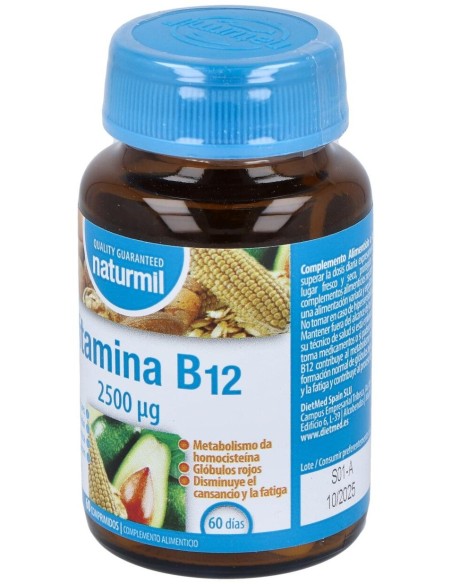 Vitamina B12 2500µg 60Comp. de Dietmed