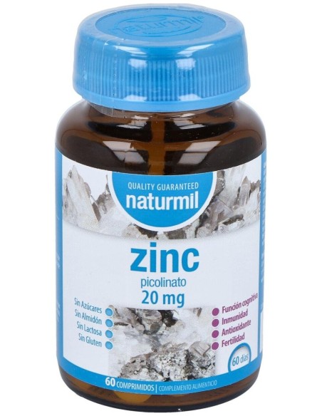 Zinc Picolinato 20Mg. 60Comp. de Dietmed