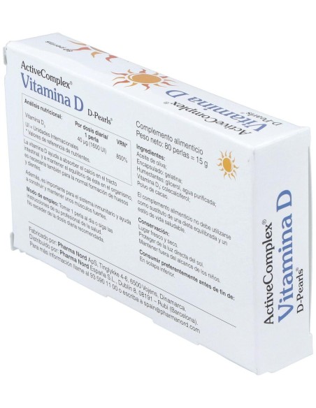 Activecomplex Vit. D 40Mcg. 1600Ui 80Perlas de Pharma Nord