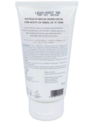 Schussler Natur Crema Facial Arbol Del Te 75Ml. de Schussler Natur Cosmedics