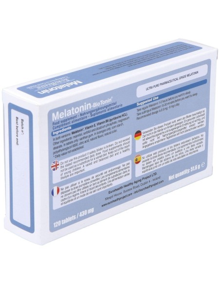 Melatonin Biotonin 1Mg.120Comp. de Eurohealth